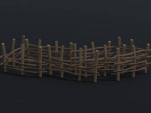 Cartoon medieval Ukraine village asset Polygonal Style 3D Model
