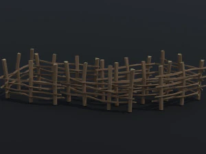 Cartoon medievale Ucraina risorsa villaggio stile poligonale Modello 3D