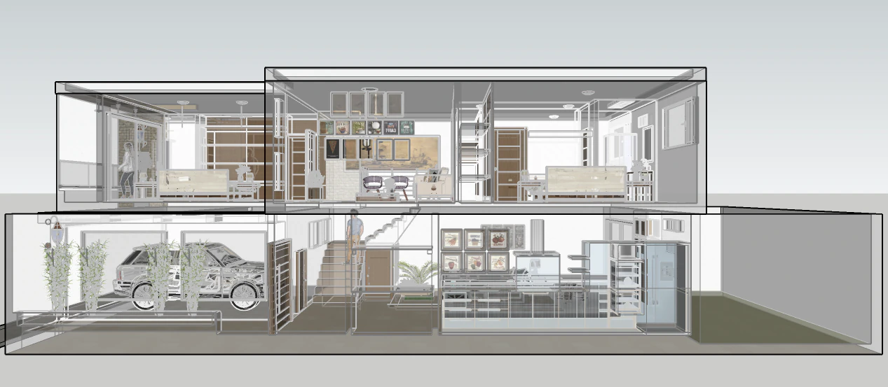 comercial house 3D Model .c4d .max .obj .3ds .fbx .stl .blend 