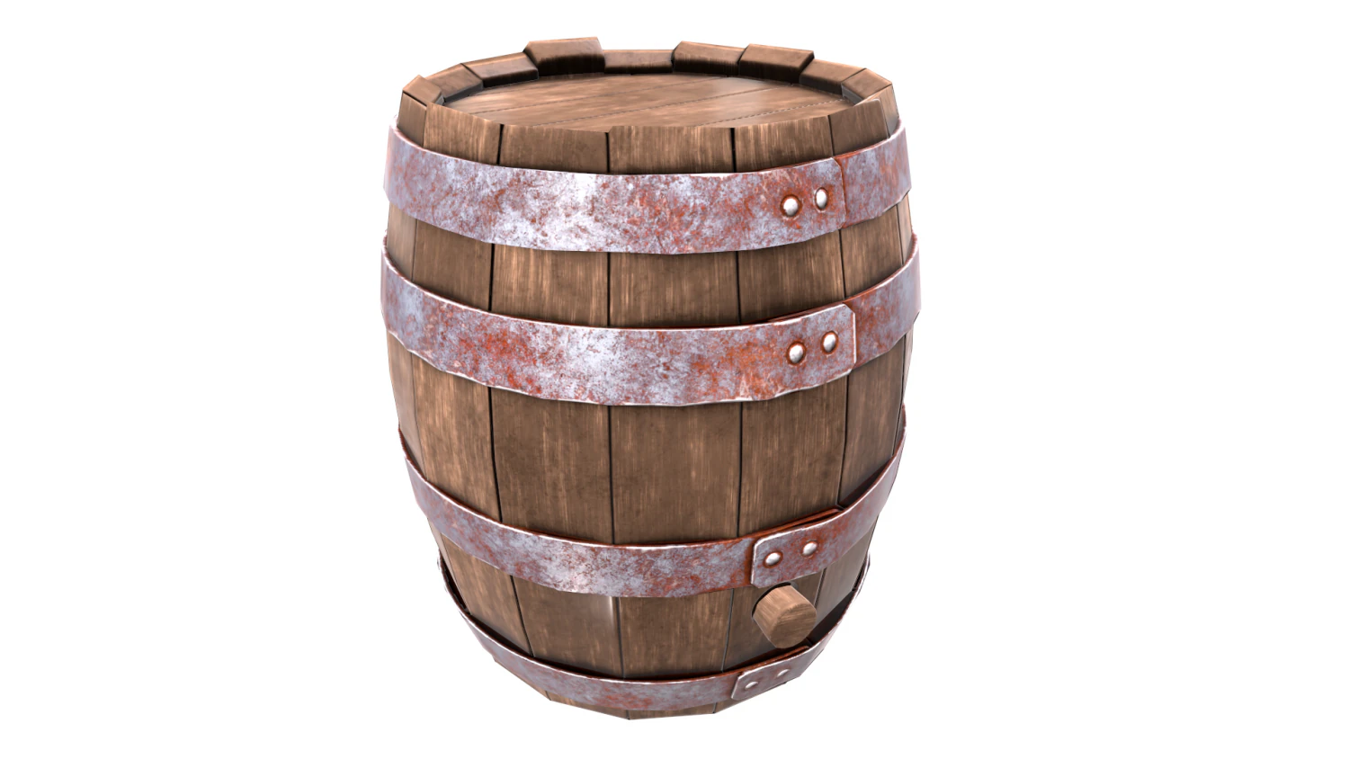barril Modelo 3D .c4d .max .obj .3ds .fbx .stl .blend 