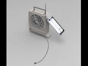rechargeable fan with led light 3D Model