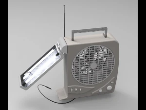 rechargeable fan with led light 3D Model