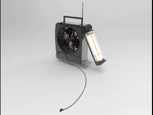 rechargeable fan with led light 3D Модель