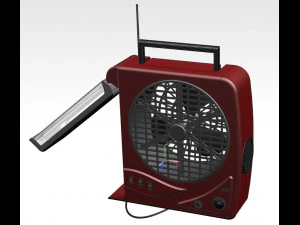rechargeable fan with led light 3D Model