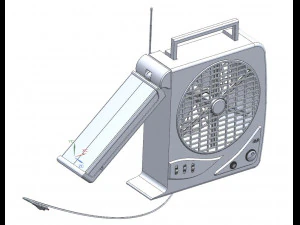 rechargeable fan with led light 3D Model