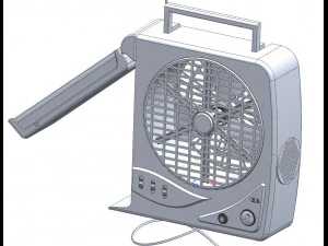 rechargeable fan with led light 3D Model