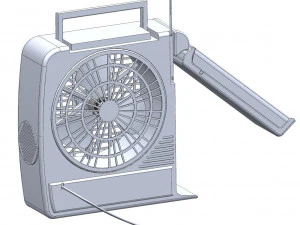 rechargeable fan with led light 3D Model