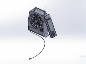 rechargeable fan with led light 3D Model