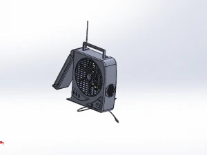 rechargeable fan with led light 3D Model