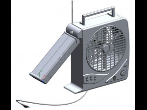 rechargeable fan with led light 3D Модель
