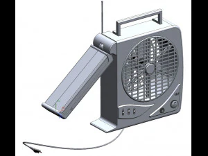 rechargeable fan with led light 3D Model