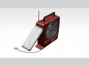 rechargeable fan with led light 3D Model
