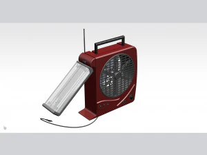 rechargeable fan with led light 3D Model