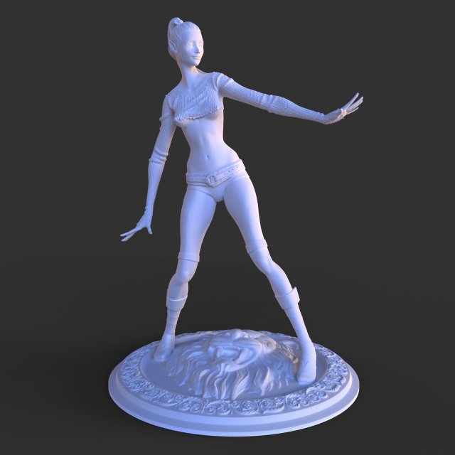 fantasy character elf girl 3D 打印模型 .c4d .max .obj .3ds .fbx .stl .blend 
