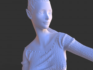 fantasy character elf girl 3D 打印模型