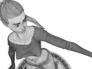 fantasy character elf girl 3D 打印模型