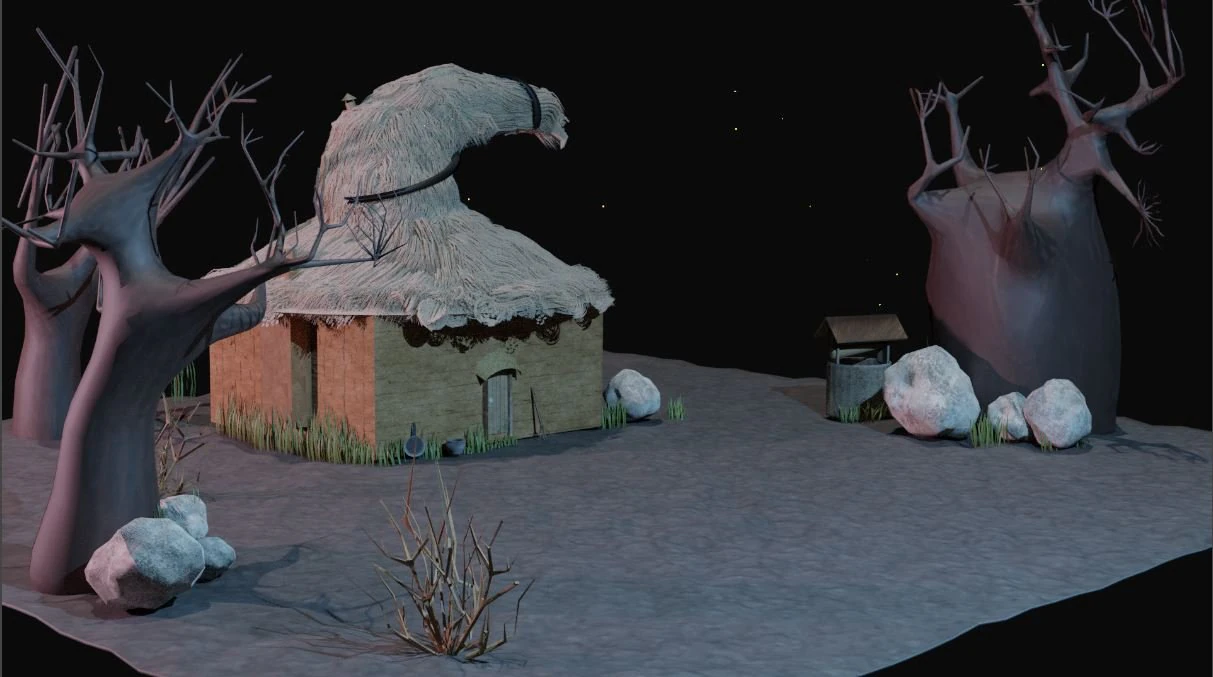 house witch 3D Model .c4d .max .obj .3ds .fbx .stl .blend 