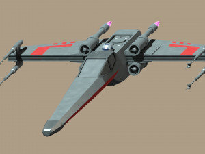 star wars - x wing Model 3D