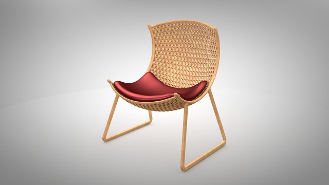 wicker chair Model 3D .c4d .max .obj .3ds .fbx .stl .blend 