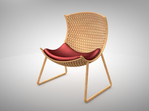 wicker chair Modèle 3D