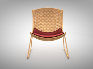 wicker chair Model 3D