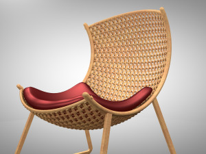 wicker chair Model 3D