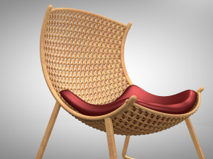 wicker chair Model 3D