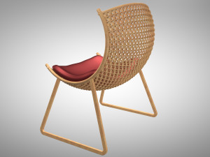 wicker chair Model 3D