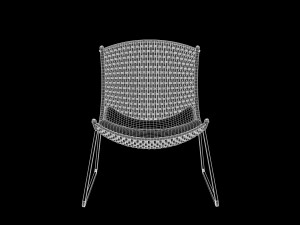 wicker chair Model 3D