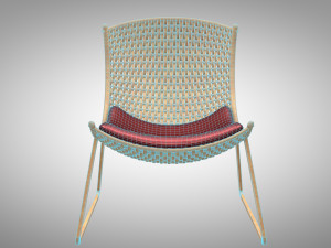 wicker chair Model 3D