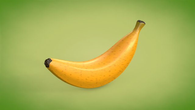 banana Model 3D .c4d .max .obj .3ds .fbx .stl .blend 