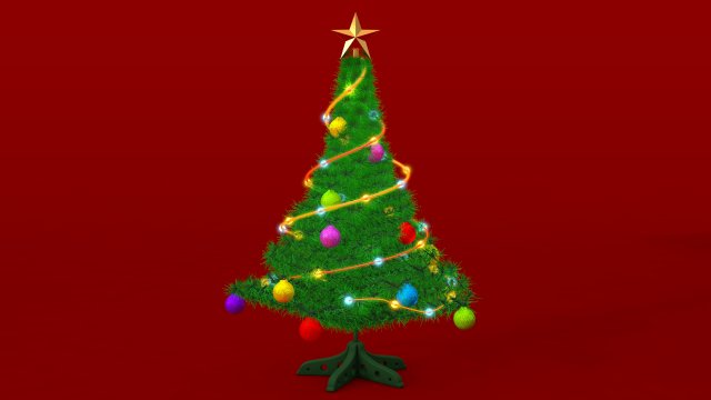 christmas tree Modelo 3D .c4d .max .obj .3ds .fbx .stl .blend