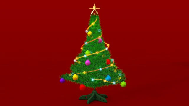 pohon Natal Model 3D .c4d .max .obj .3ds .fbx .stl .blend 