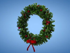 christmas wreath Modelo 3D