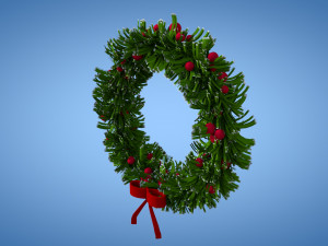 christmas wreath Modelo 3D