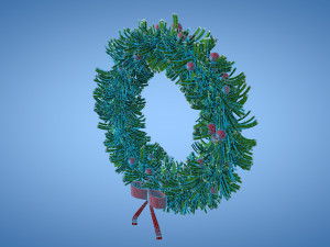 christmas wreath Modelo 3D