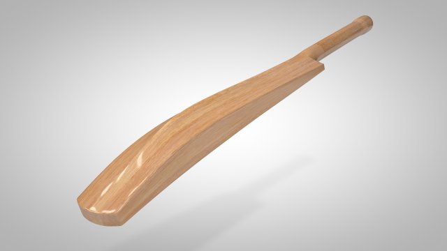 cricket bat 3D Model .c4d .max .obj .3ds .fbx .stl .blend 
