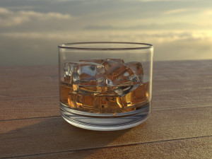 glass of whiskey 3D Model