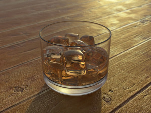 glass of whiskey Model 3D
