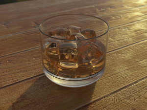 glass of whiskey Model 3D