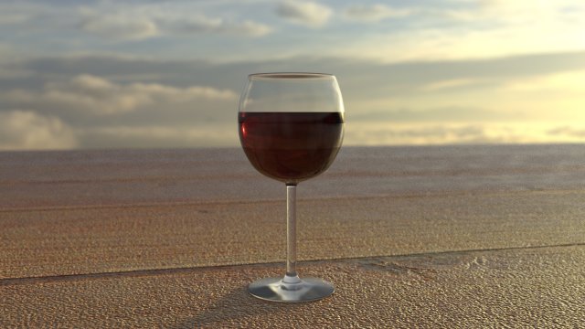 glass of red wine Modelo 3D .c4d .max .obj .3ds .fbx .stl .blend 