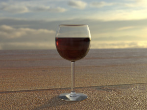 glass of red wine 3D-Modell