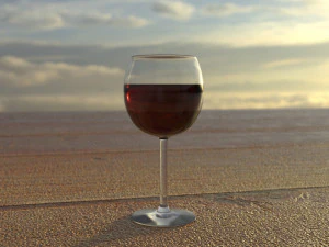 copo de vinho tinto Modelo 3D