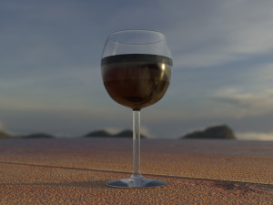 glass of red wine Modelo 3D