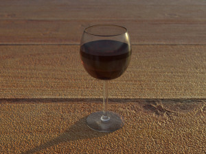 glass of red wine Modelo 3D