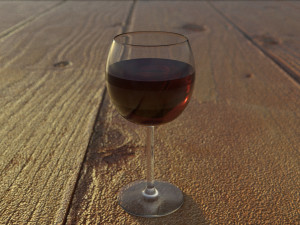 glass of red wine Modelo 3D