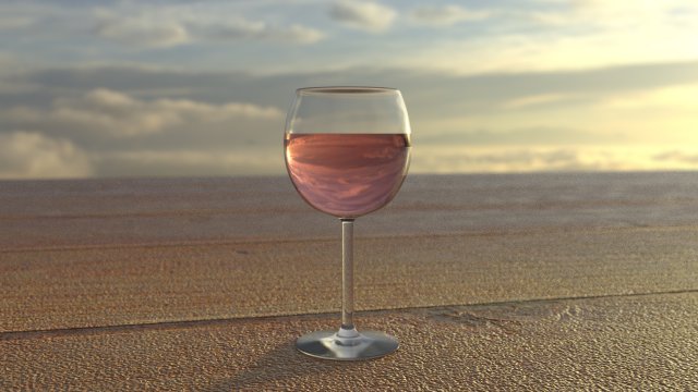glass of wine 3D Model .c4d .max .obj .3ds .fbx .stl .blend 
