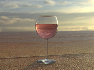 glass of wine 3Dモデル