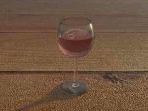 glass of wine 3D Model