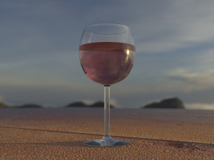 glass of wine 3D Model